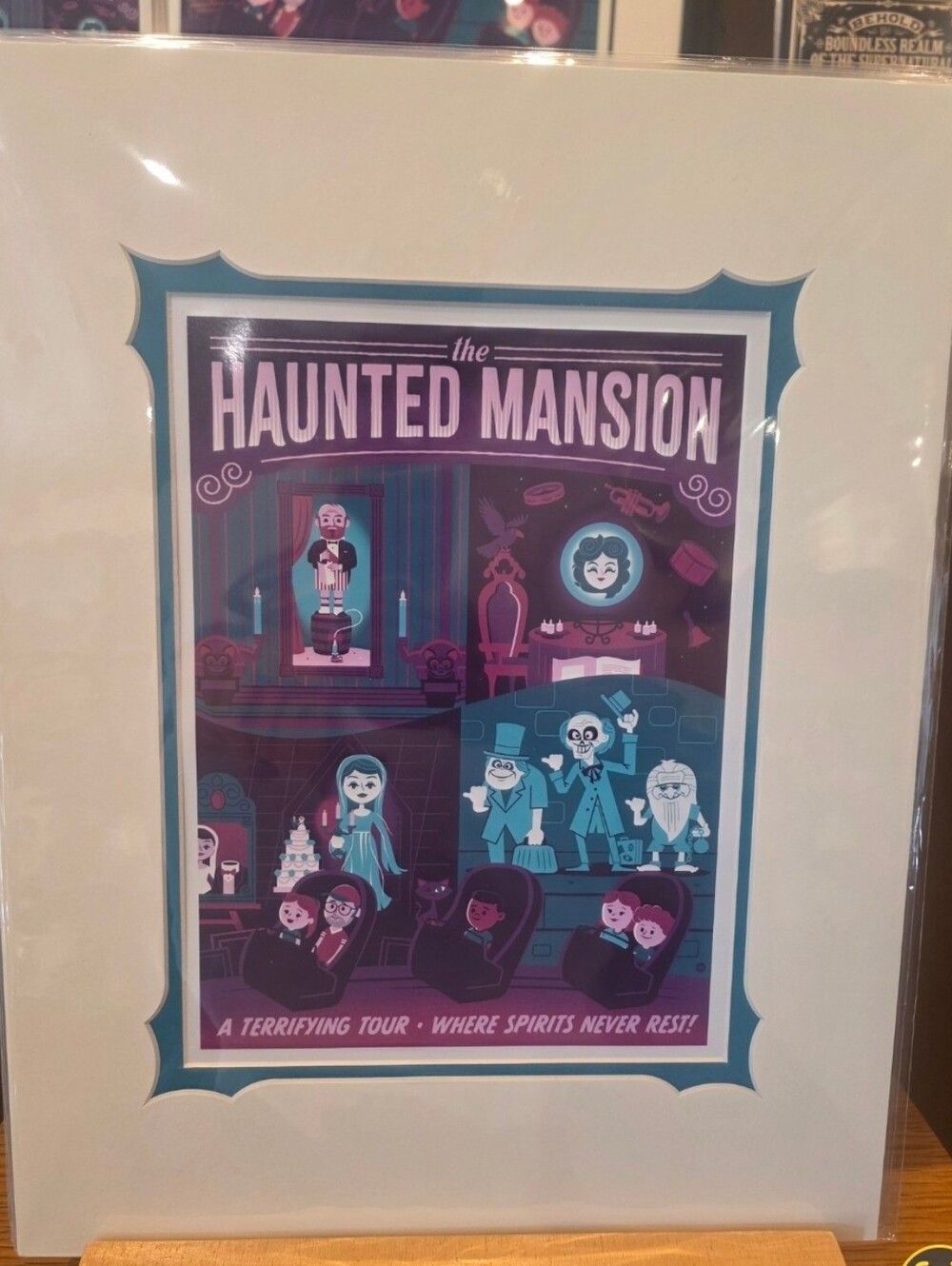 Disney Parks Haunted Mansion Wall Art Print - Purple & Teal